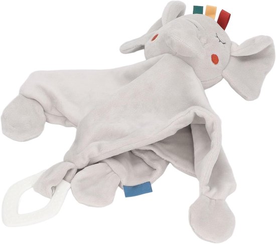 Baby Veiligheidsdeken - Knuffeldeken Dieren - Baby Troosten - Zacht en Knuffelbaar - 19 x 16 x 7 cm - Blauw — afbeelding 3