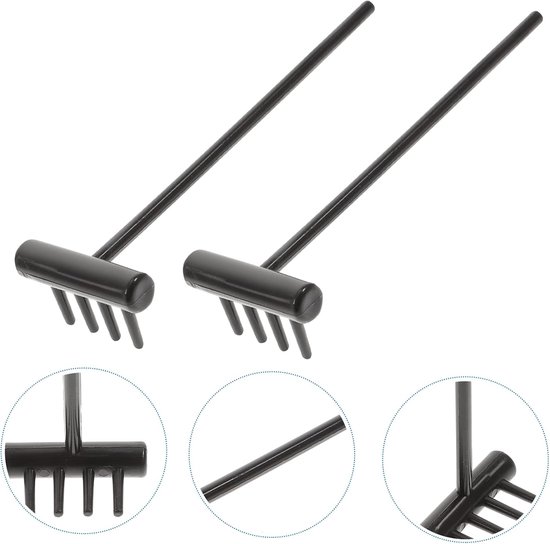 Mini Zen Harken Set - Decoratieve Micro Harkjes - Ontspanning en Landschapsontwerp - Set van 6 stuks van MINI — afbeelding 4