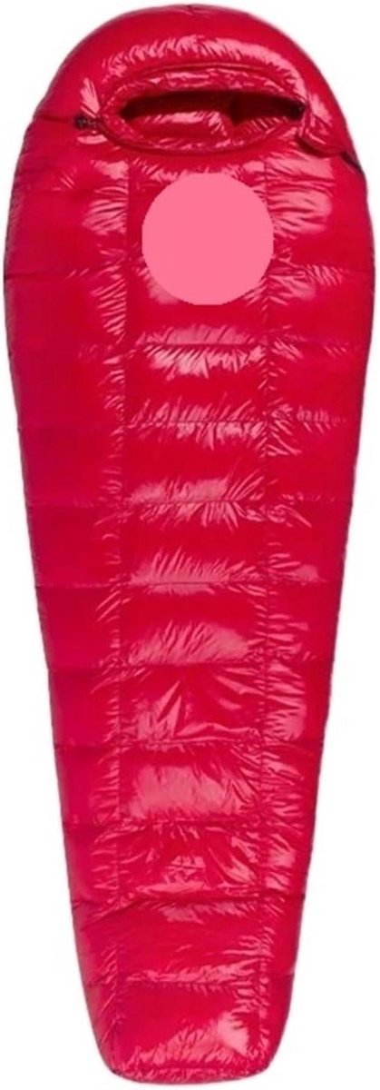 Slaapzak Ganzendons - Kampeerzak Wandelzak - Outdoor avonturen - Lichtgewicht en draagbaar - One size - Rood