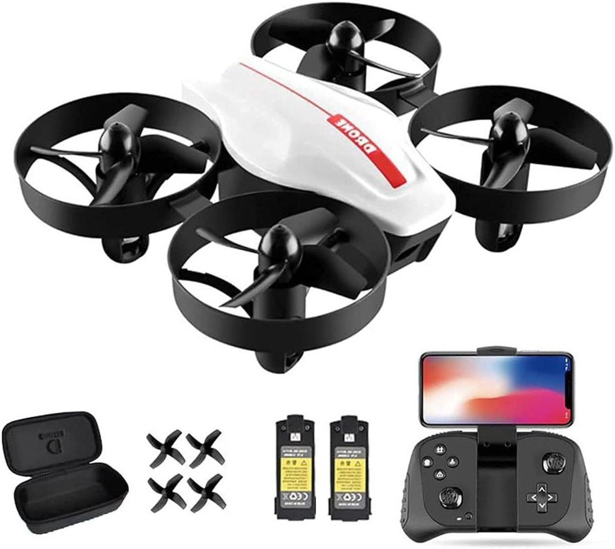 Mini Drone - RC Quadcopter Beginner Drone - Indoor Vliegen - Headless Mode - 9x8x4 cm - Wit