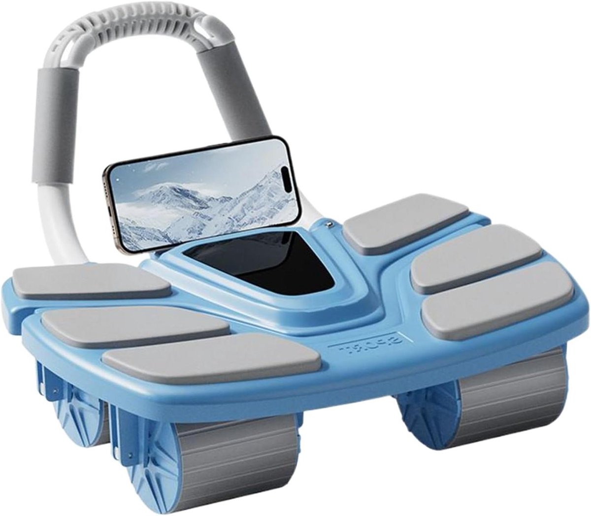 Buiktrainer Wiel - Fitness Rol - Core Training - Automatische Rebound - 36 x 23.5 cm - Blauw