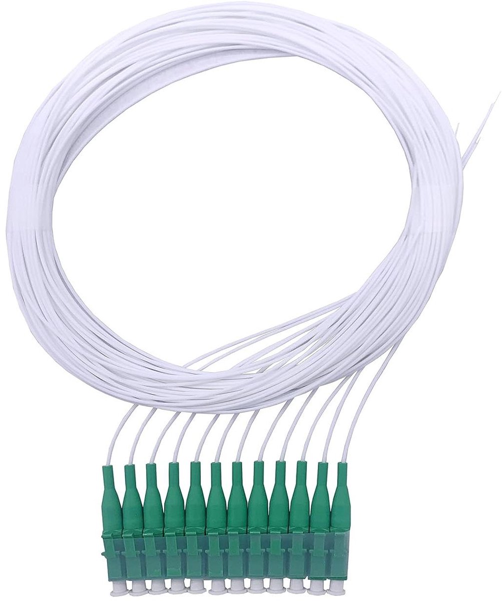 Glasvezel Pigtail Set - Fiber Optic Kabels - Netwerk Installatie - Singlemode OS2 - 12 stuks - Wit