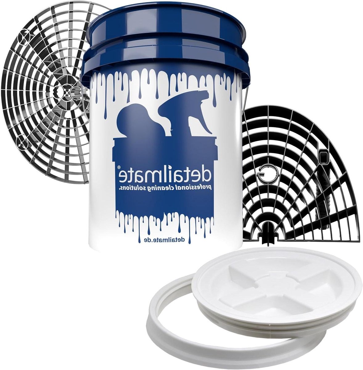 Autoreinigingsset Emmer - Wasemmer Set - Auto Wassen - Vuil Scheidend Systeem - 20 liter - Wit