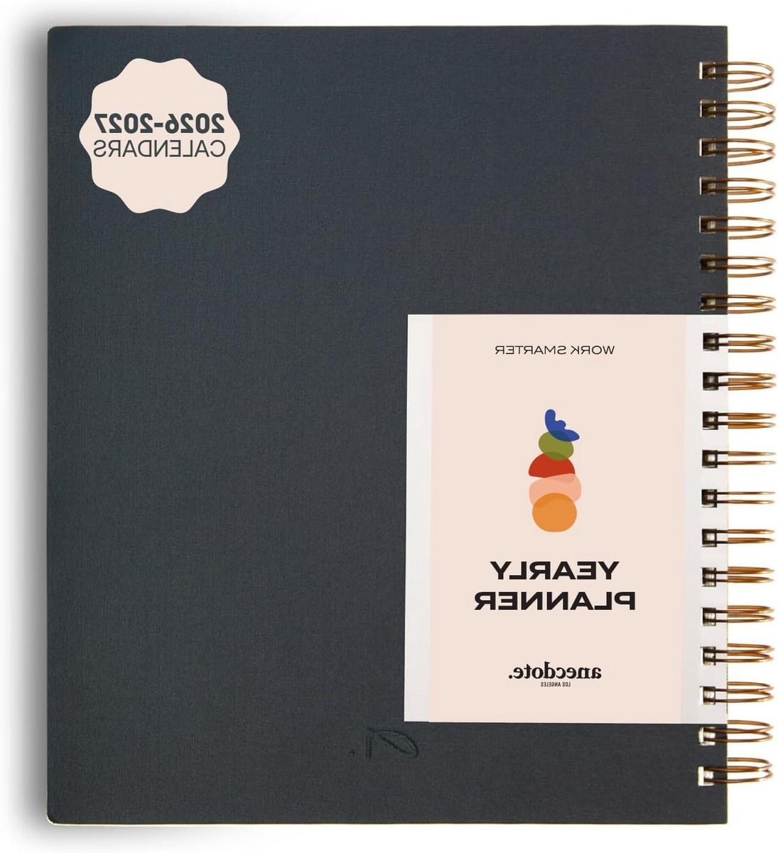 Jaarplanner 2026 - Dagelijkse planner - Doelen bereiken - Exact workflowsysteem - 85 x 10 inch - Inktblauw