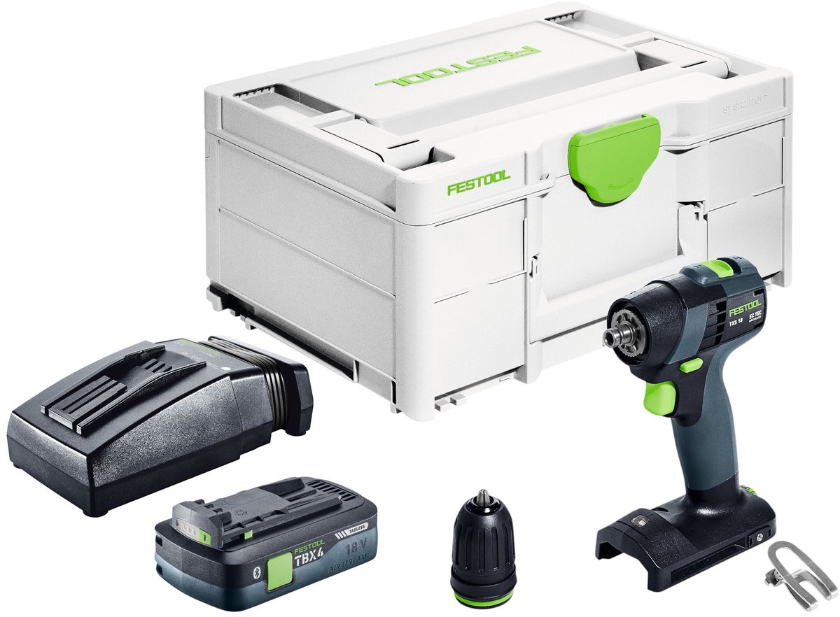 Festool TXS 18-Basic accuschroefboormachine 18 V 40 Nm borstelloos + 1x accu 4.0 Ah + snellader + systainer