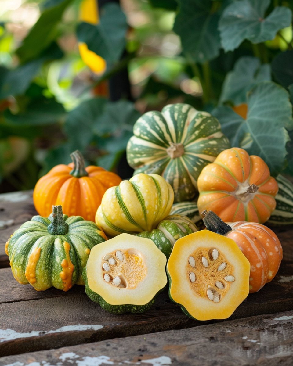5 sets - Patisson Zaden Colour Mix Cucurbita Pepo Eenjarig