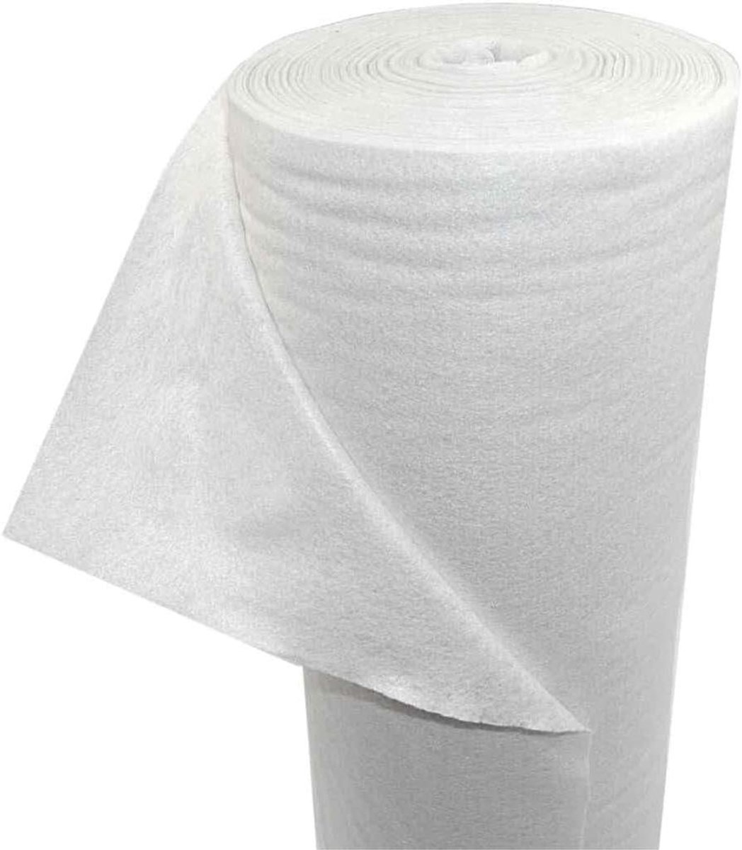 Drainagevlies - Tuinvlies filter - Onkruid tegenhouden - Voorkomt grond vermenging - 200g/m² - Wit