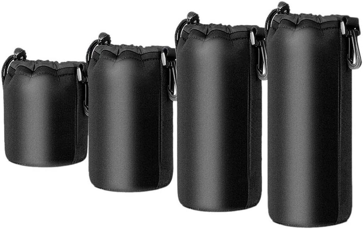 Lenstas Set - Lenshoezen - Camera Beschermen - Schokbestendig Materiaal - 4 Delig - Zwart