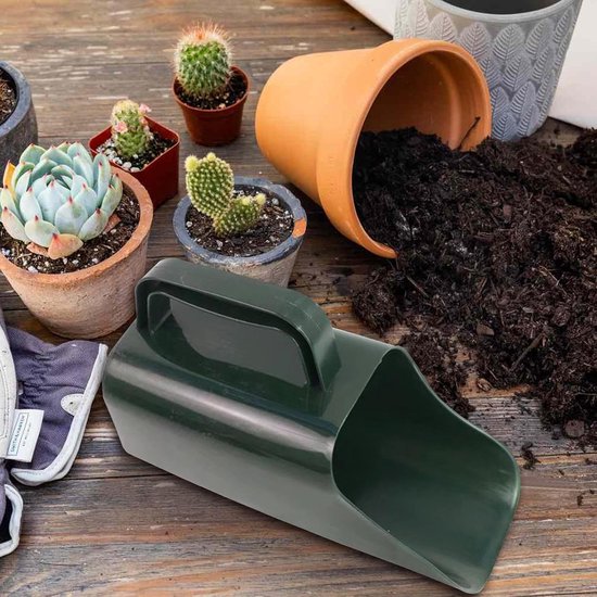 Grondschep voor planten, draagbaar plantenzwaard, gereedschap voor binnentuinieren, potschep, multifunctionele tuinschep van Tonahutu — afbeelding 2