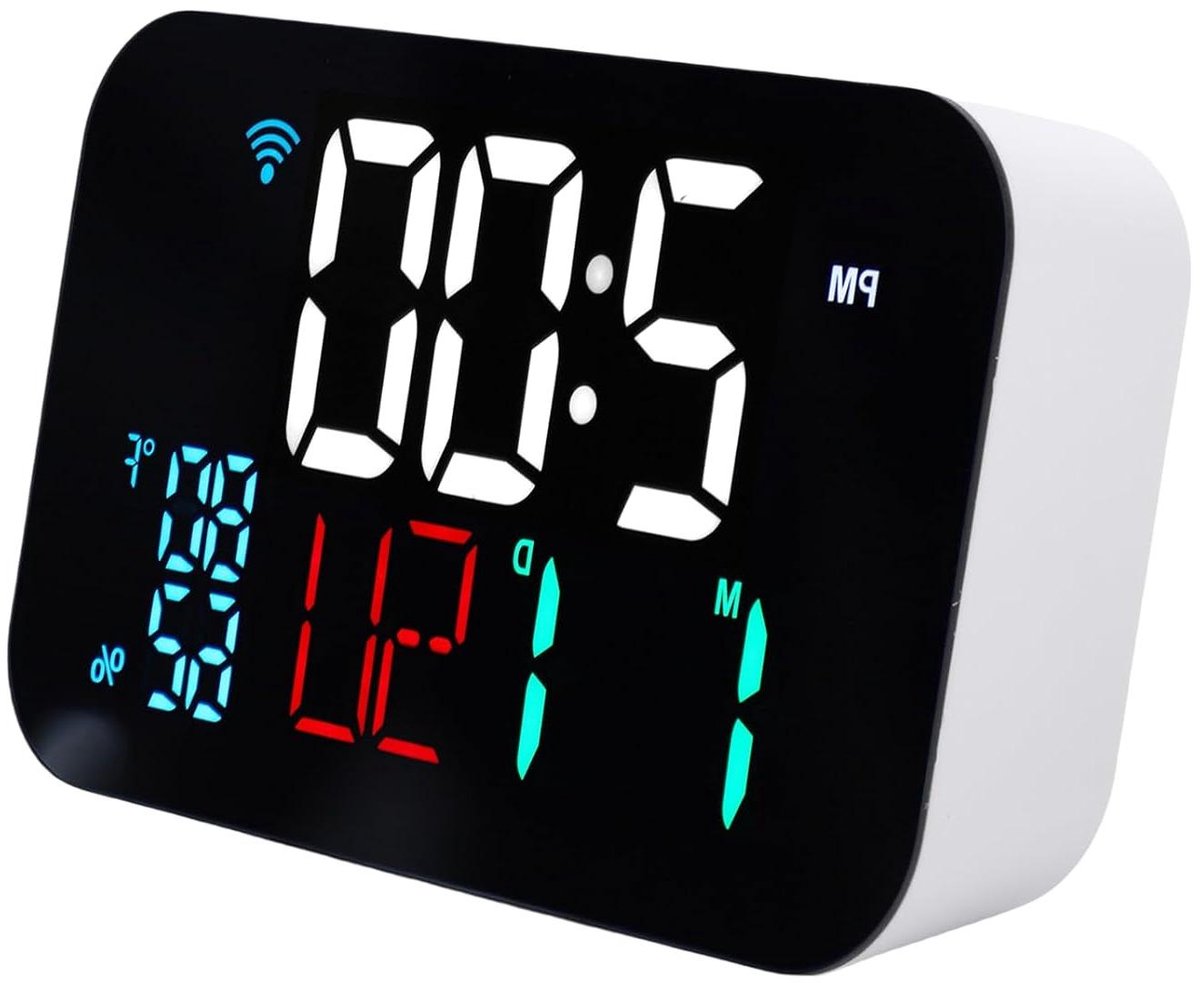 Slimme Klok Weerstation - Digitale Thermometer Alarm - Omgevingsbewaking Thuis - App Bediening Op Afstand