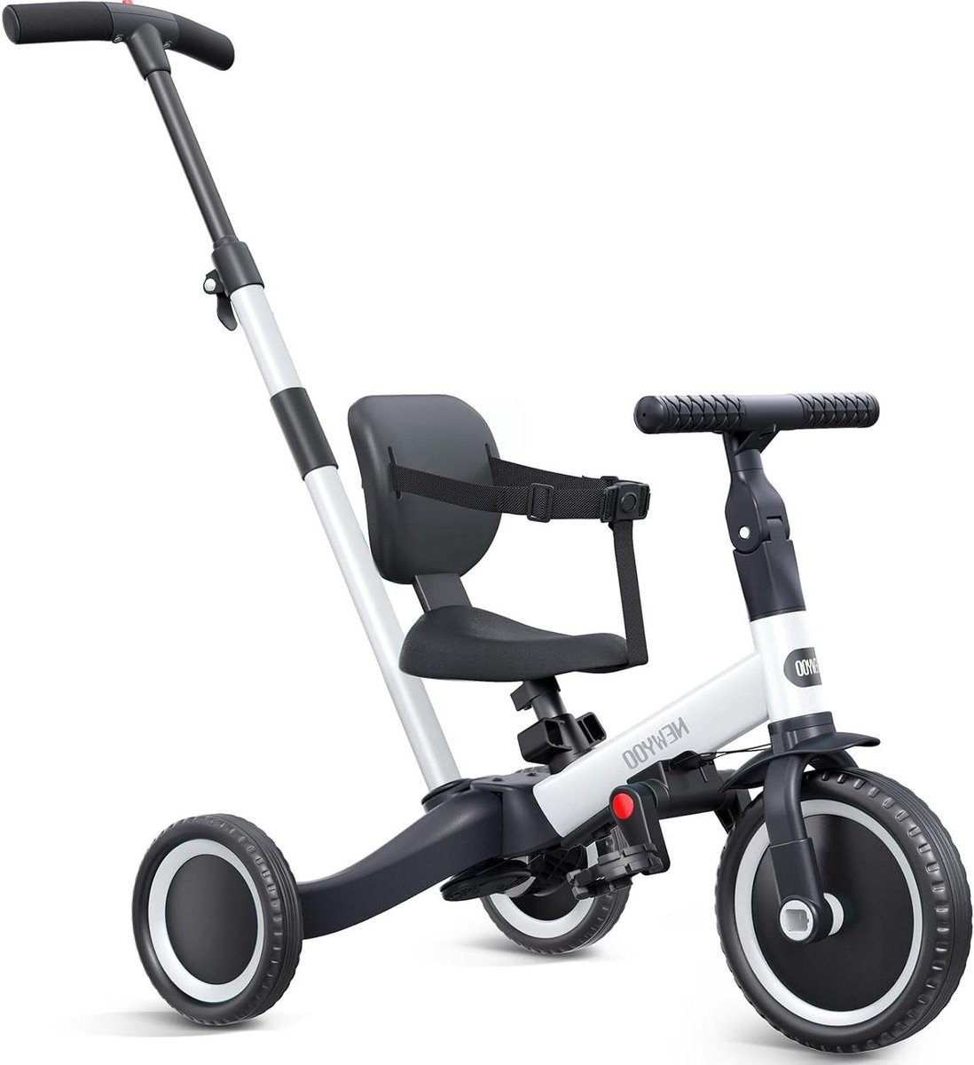 Kinderdriewieler - Loopfiets Kinderen - Leren Fietsen - 5-in-1 Modulair Ontwerp - 1-3 Jaar - Wit
