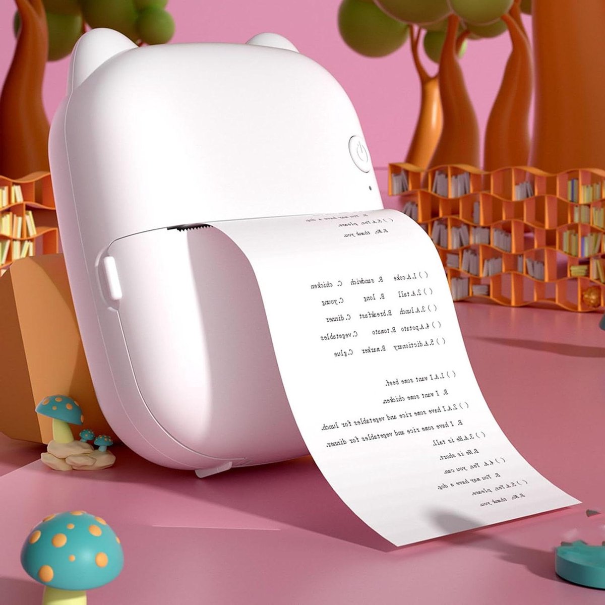 Smart Thermische Printer - Labelmaker Inkless - Tekst Afdrukken - AI Stem Functie - 3x5 Inch - Zwart