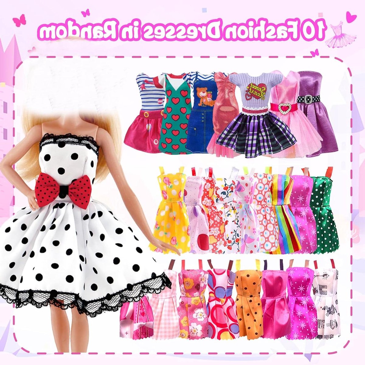 Poppenkleding set - Poppen accessoires - Poppen aankleden - 41 Delig - 11.5 Inch - Willekeurig