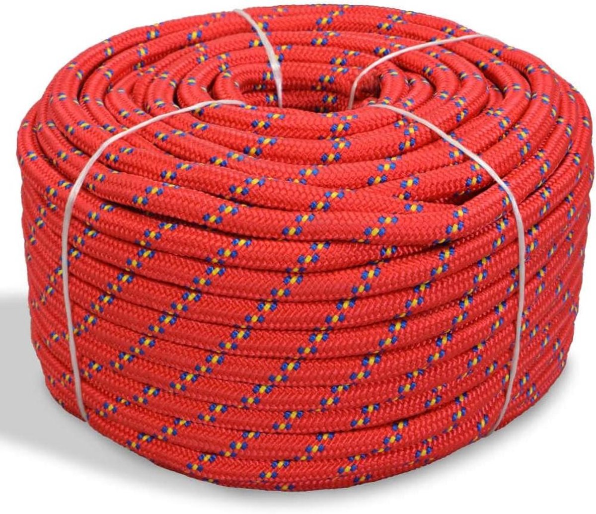 Marine Touw - Drijvend Koord - Watersport Gebruik - Weerbestendig Gevlochten - 16 mm Dikte - Rood