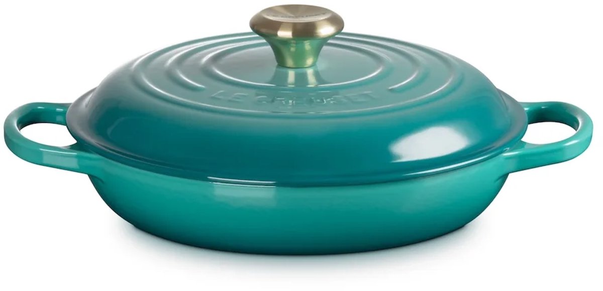 Le Creuset Braadpan Campagnard - Ø26 CM - Gietijzer - Blue Riviera