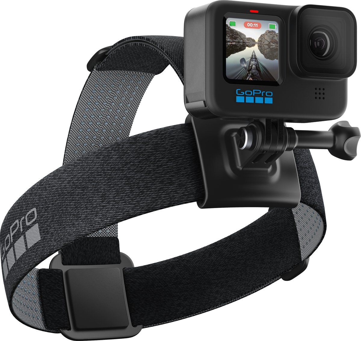 GoPro Head Strap 2.0 - Hoofdband Bevestiging - Afneembare Cliphouder - Waterbestendig - Zwart