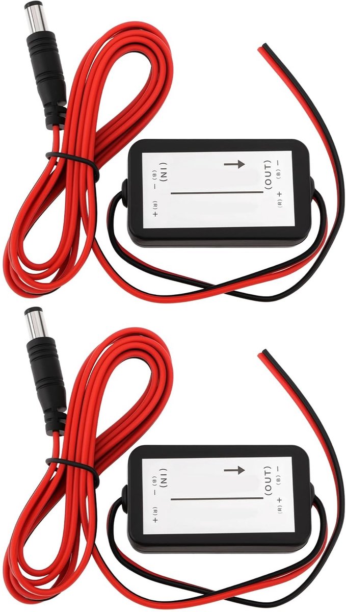Dailygoods- Camera Achteruitrij - 12V DC Stabiele Voeding - Reverse Camera - Power Rectifier - Betrouwbare Oplossing - Voorkomt Stroomfluctuaties - Achteruitrijcamera