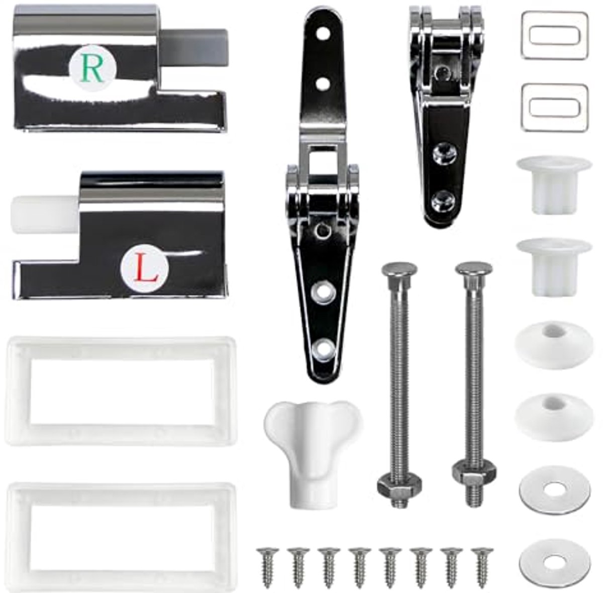 Toiletbril Scharnier - Zacht Sluitend - Stil Sluiten - Soft Close Mechanisme - 12x9x2.5cm - Wit