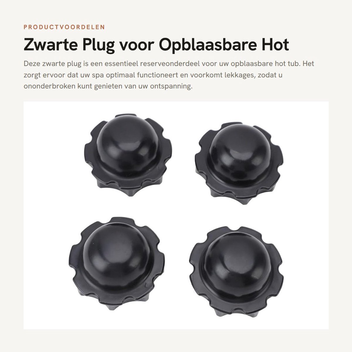 Dailygoods- Filterplug Premium Vervanging - Zwarte Hot Tub - Opblaasbare Spa - Reserveonderdeel - Rubber - Gebruiksgemak - Bubbelbadplug
