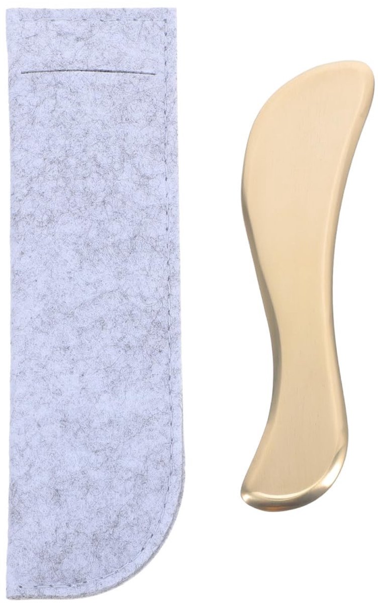 Dailygoods- Krabplaat Roestvrij Staal - Gua Sha Schraper - Massageapparaat - Gezichtsmassage - Creatieve Vorm - Antislip Handvat - Guasha
