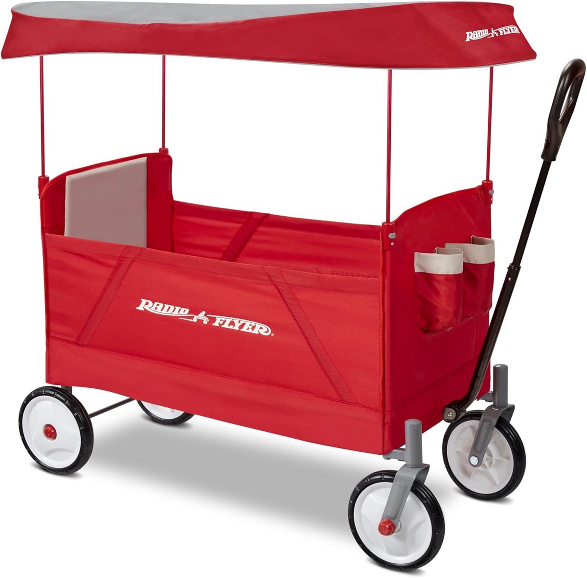 Vouwbare Kinderwagen - Draagwagen - Buitenspelen - Met zonnedak - Compact opvouwbaar - Rood