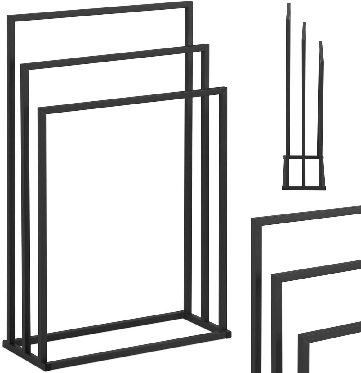 Handdoekhouder - 3 balken - breedte: 55 cm - physa