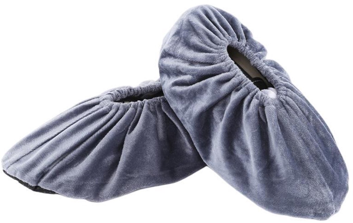 Set van 5 paar – Wasbare schoenovertrekken – Herbruikbaar – Antislip – Elastisch & stofdicht – Voor thuisgebruik – Maat voor volwassenen – zilver – EU-maten 35–44