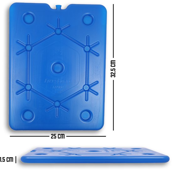 DULA platte koelelementen voor koelbox en koeltas - Freezeboard blauw plat - 4 stuks - 900 gram - 25 x 32.5 x 1.5 cm van DULA — afbeelding 3