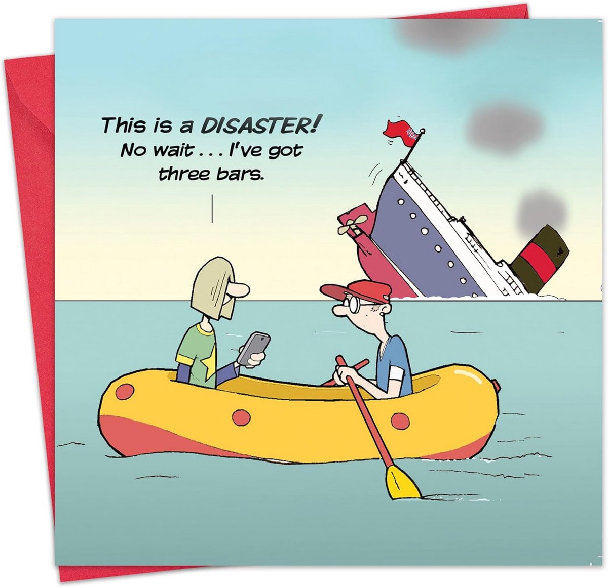 Grappige Kaart - Humor Verjaardag - Persoonlijke Boodschap - Unieke Tekst - 163 X 163mm - Multicolor