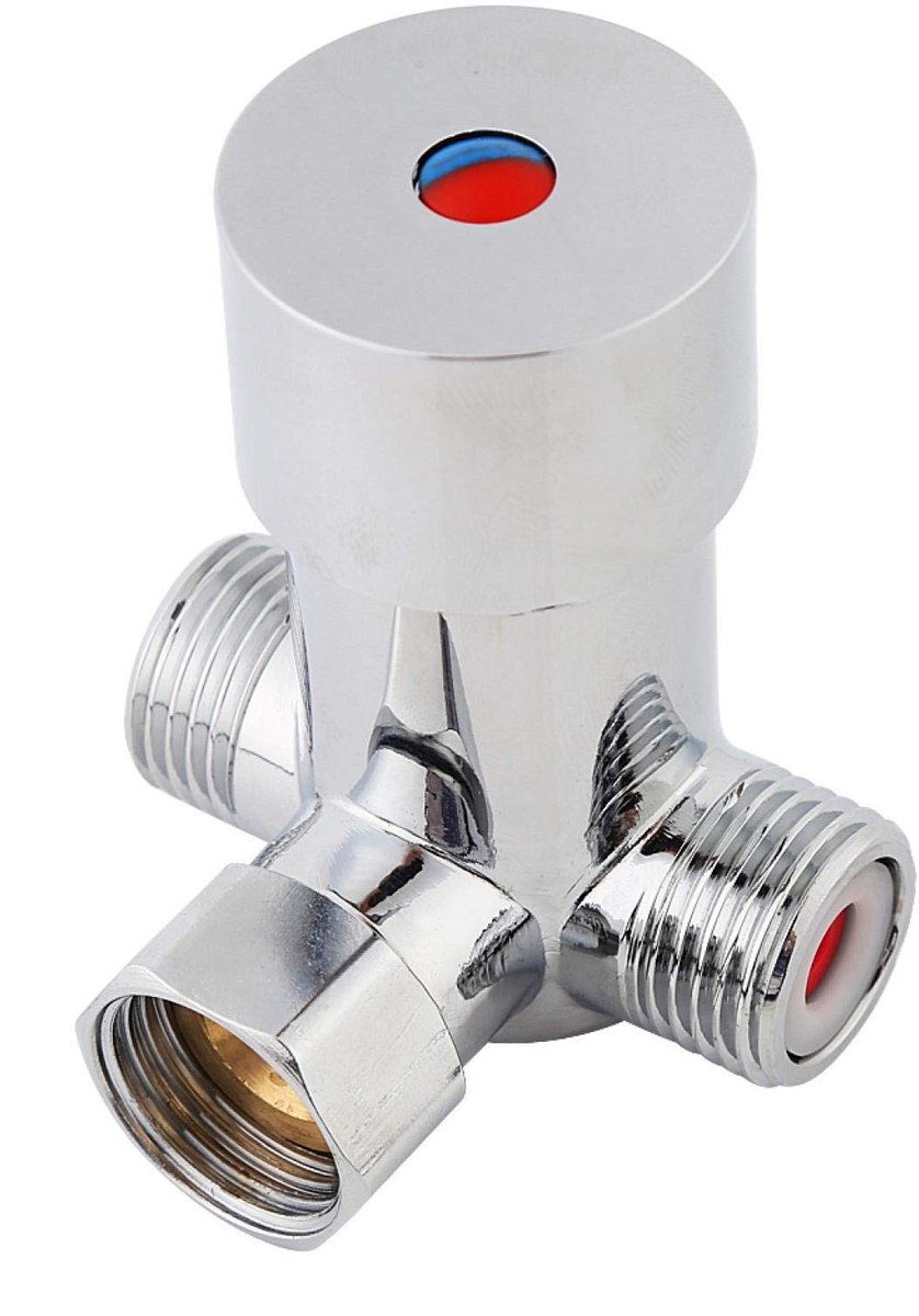 Dailygoods- Mengkraan Automatisch - Thermostatische Mengkraan - Warm/Koud Water - Messing Klep - 20m3/h - Temperatuurregelaar - Thermostatische Kraan