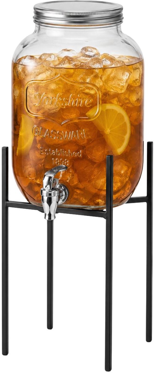 Alessandro Drankdispenser Pina - met verhoger - 5 liter - glas - limonadetap - waterdispenser