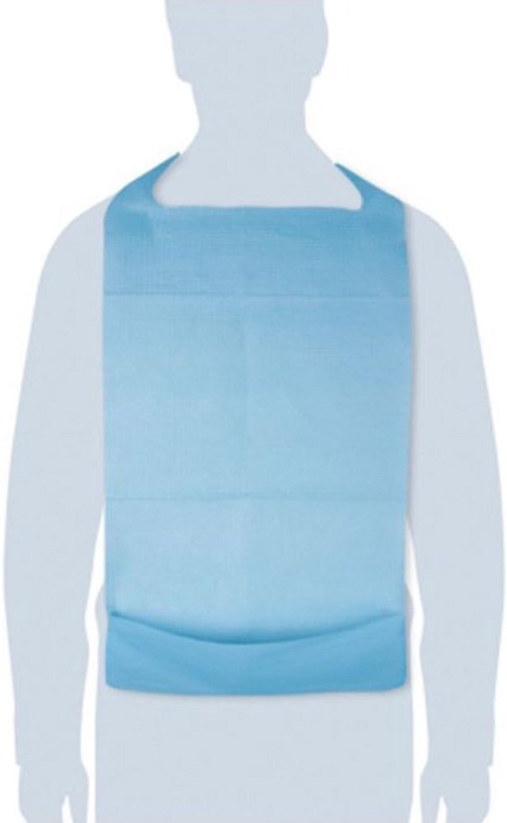Beschermende Slabbetjes - Wegwerp Slabbetjes - Hygiënisch Eten - Voedselopvangzak - 100 stuks - Blauw