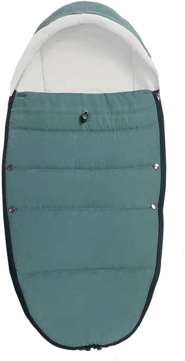 Kinderwagen voetenzak - Universele deken - Baby warm houden - Verstelbare lengte - 385 x 161 x 14 cm - Waterblauw