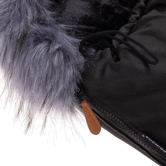 Universele Voetenzak - Kinderwagenhoes Sleehoes - Warm Blijven Buiten - Waterafstotend Fleece - 90 cm - Zwart Grijs van Universele — afbeelding 2