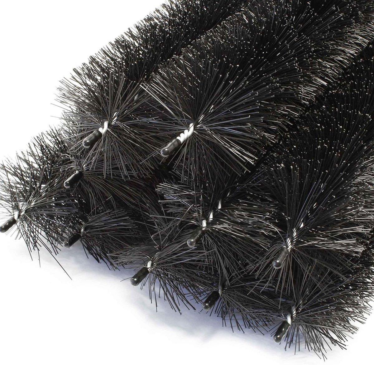 Beschermborstels Zonnepanelen - Dakgoot Borstels - Dieren Wering - Flexibele Draad Plastic Borstels - 10 Stuks 120 cm - Zwart