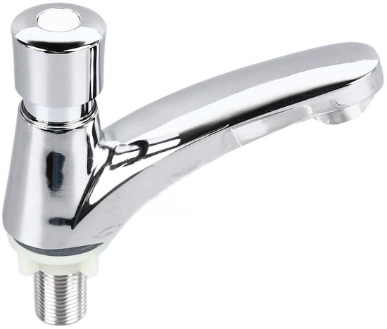 Foto: Dailygoods waterkraan drukknop waterbesparende wastafelkraan timerfunctie automatische uitschakeling geschikt voor badkamer toilet eenvoudig te gebruiken