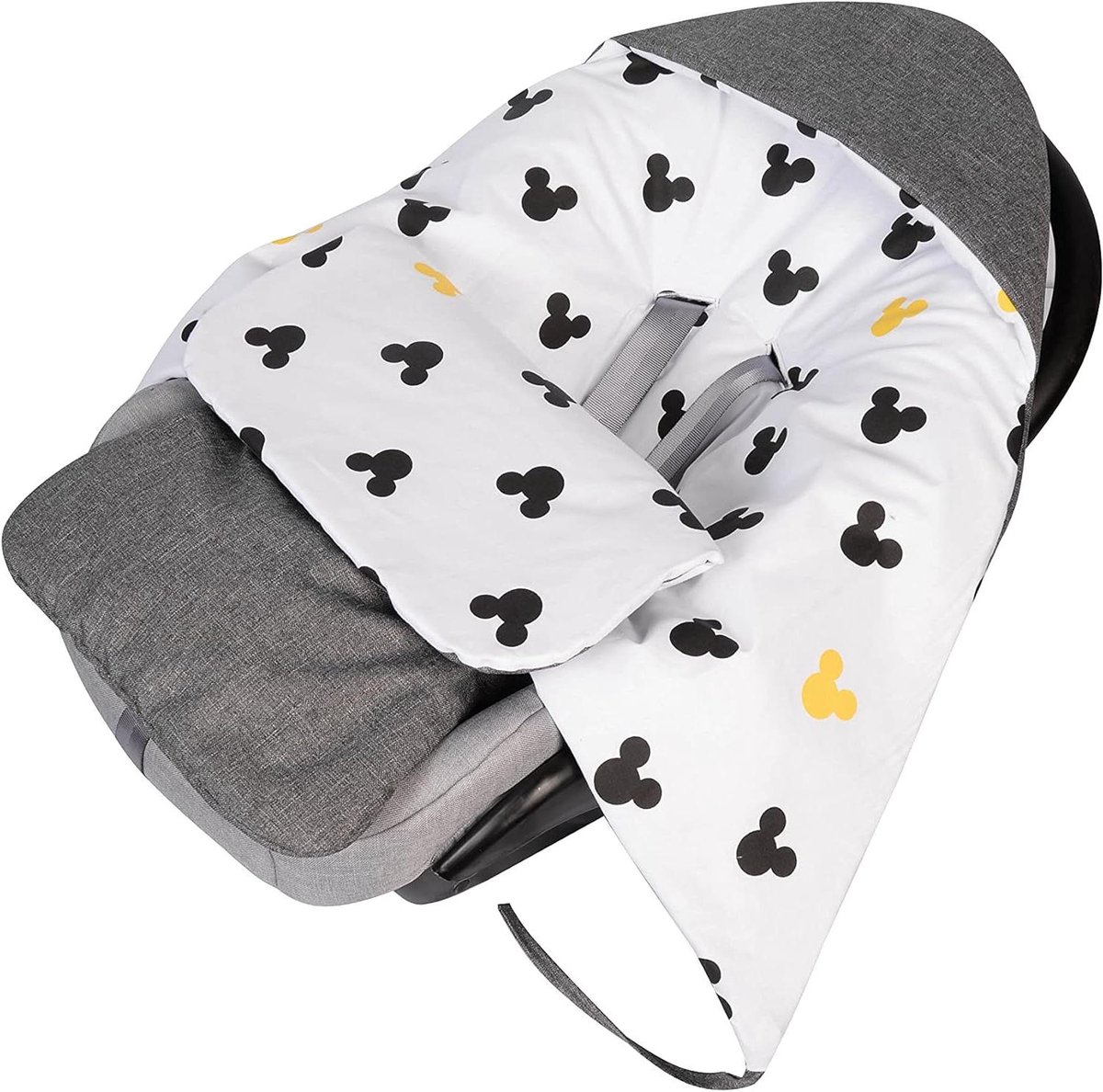 Warme babydeken - Baby voetenzak - Baby warm houden - Universele gordelgaten - 80 x 40 cm - Grijs