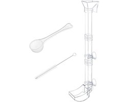 Voederbuis Aquarium - Voerdispenser Slakken - Vissen Voeren - Afneembare Splijtverbindingen - 17 cm - Blauwgroen