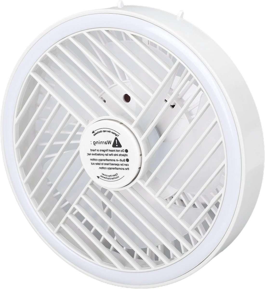 Hangende Bureauventilator - Ventilator met Licht - Kamperen en Buiten - Traploos Dimbaar - 19 x 18.7 x 9.5 cm