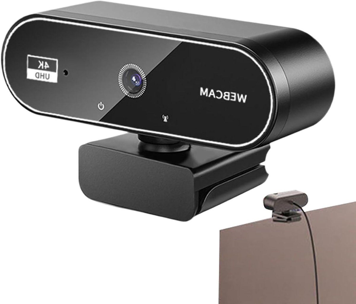 4K Webcam - HD Camera - Zakelijke Oproepen - Gerichte Stemopname - 2160P Resolutie - Zwart