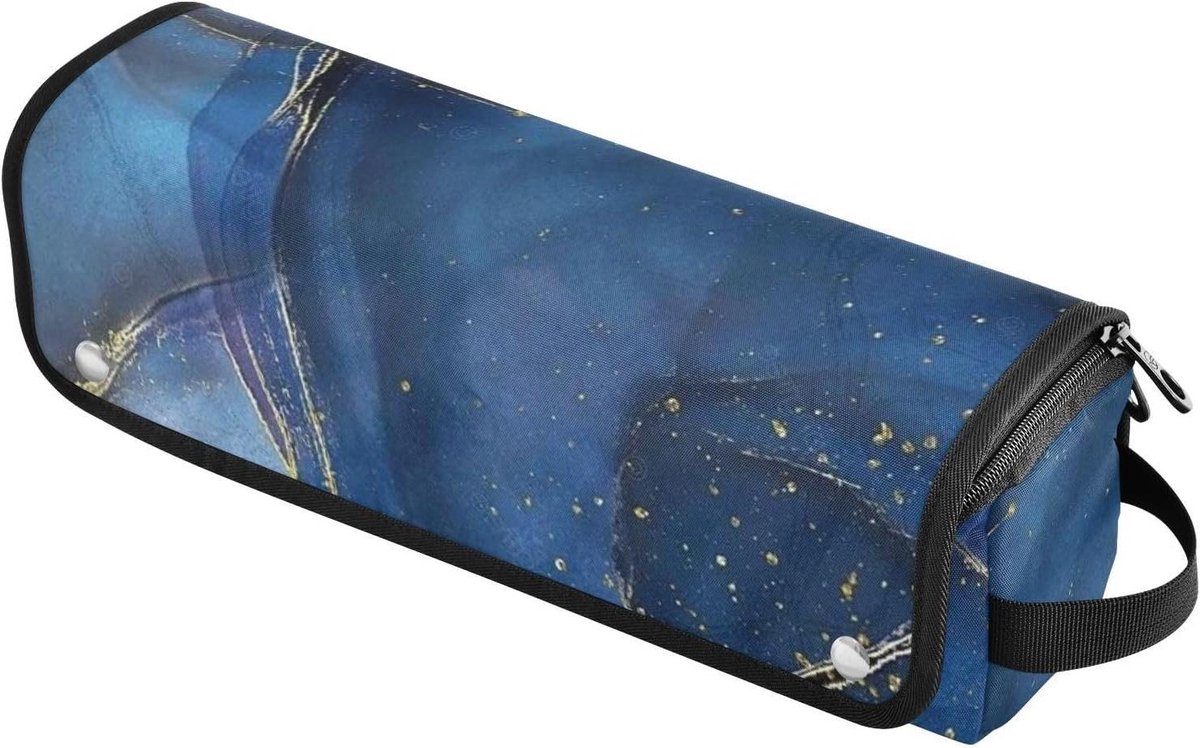 Reistas Haar Tools - Opbergtas Styling - Veilig Opbergen - Hittebestendige Mat - 36 cm - Blauw Goud