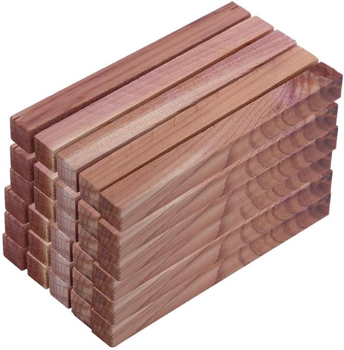 Cederhout strips - Motwerende blokjes - Kleding beschermen - 100% natuurlijk - 30 stuks - Houtkleur