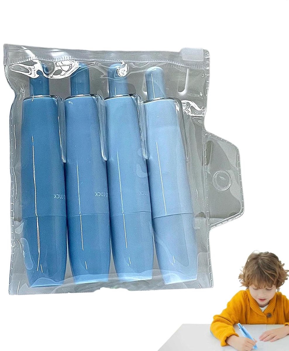 Lijmstift Set - Dubbelzijdig - Scrapbooking Hobby - Sterke Hechting - 4 Stuks - Blauw
