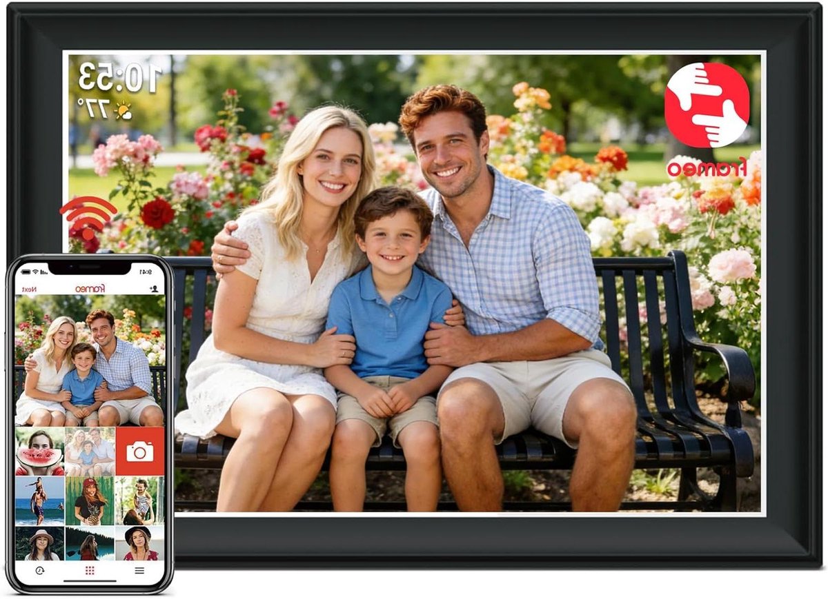 Digitale Fotolijst met Wifi - Fotolijsten - Frameo App - HD Kwaliteit - opslag
