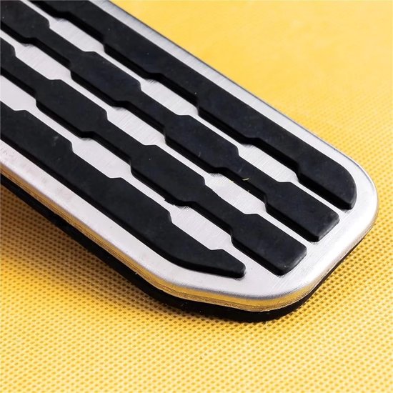 Auto Pedaalhoezen - Sportpedalen Set - Rijveiligheid Verbeteren - Antislip Rubber - Specifiek Model - Zilver Zwart — afbeelding 2