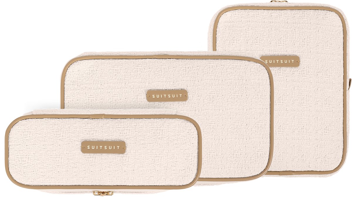 SUITSUIT Fusion - Packing Cubes - Set van 3 - Handbagage koffer 55 cm - Koffer organizer set - Bagage organizers - Sloppy Cotton