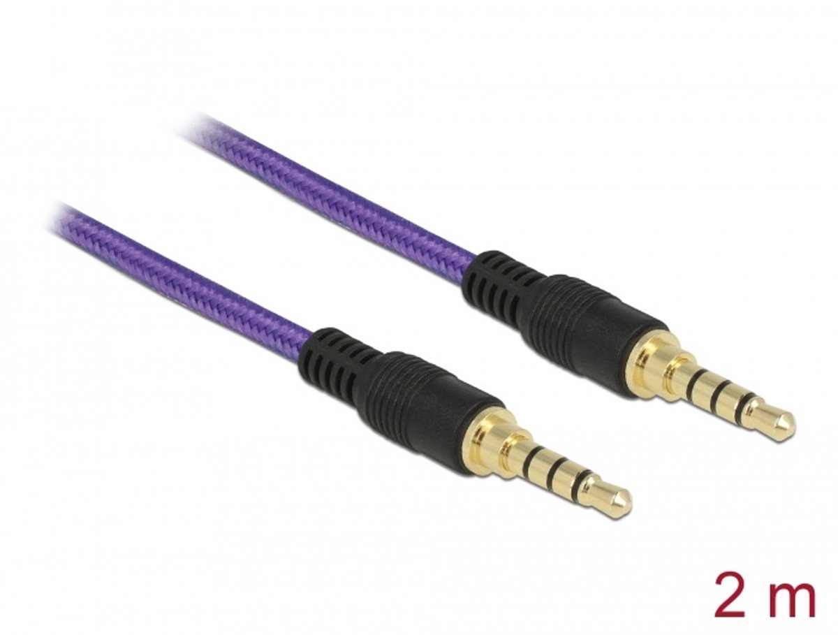 DeLOCK 85599 audio kabel 2 m 3.5mm Paars