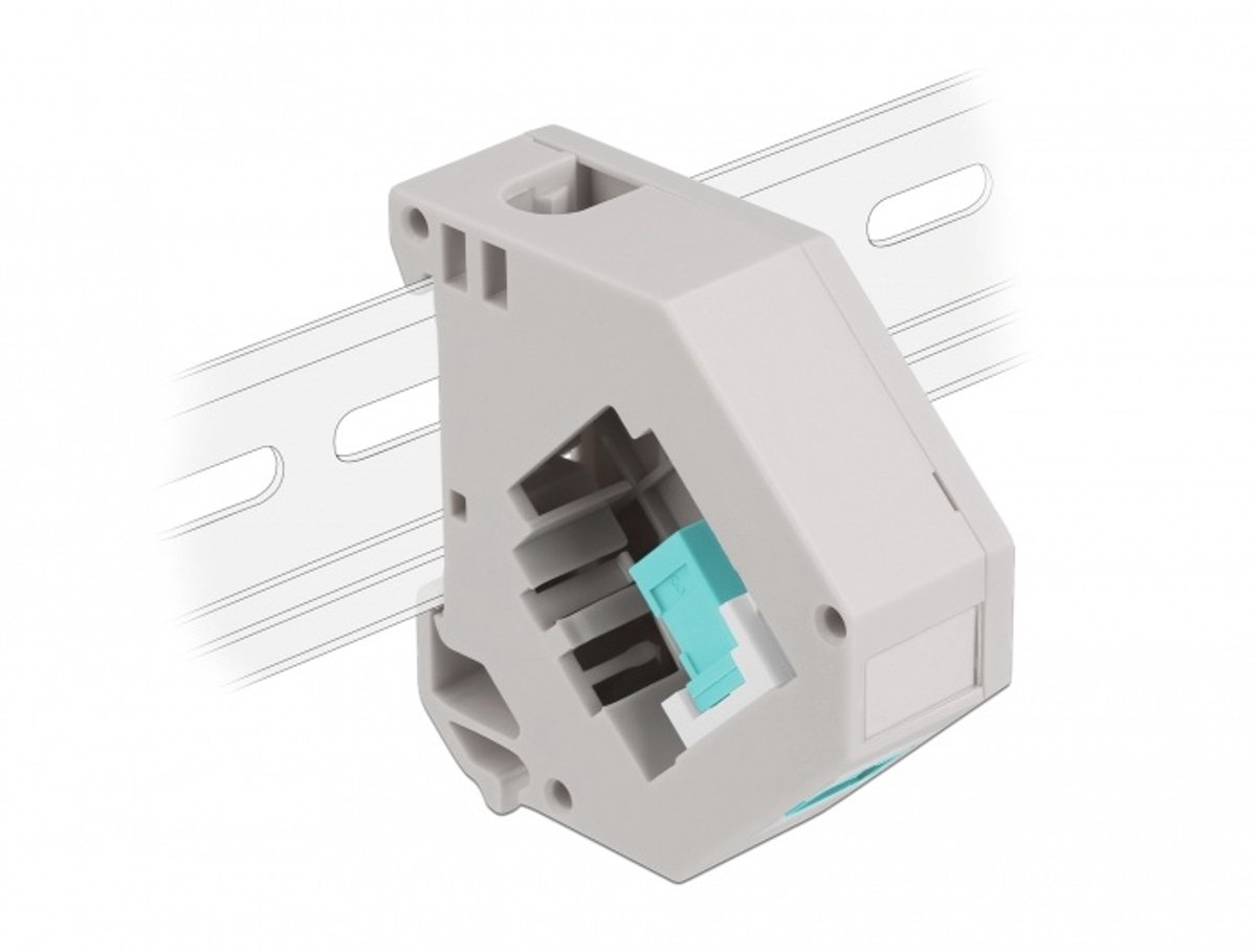 DIN Rail -adapter met keystone sc simplex vrouwelijk naar sc simplex vrouwelijke aqua