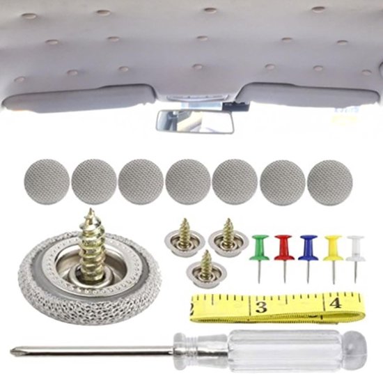 Dakhemel Reparatiekit - Auto Hemel - Auto Interieur Herstellen - Universele Montage - 60 Delen - Grijs — afbeelding 5