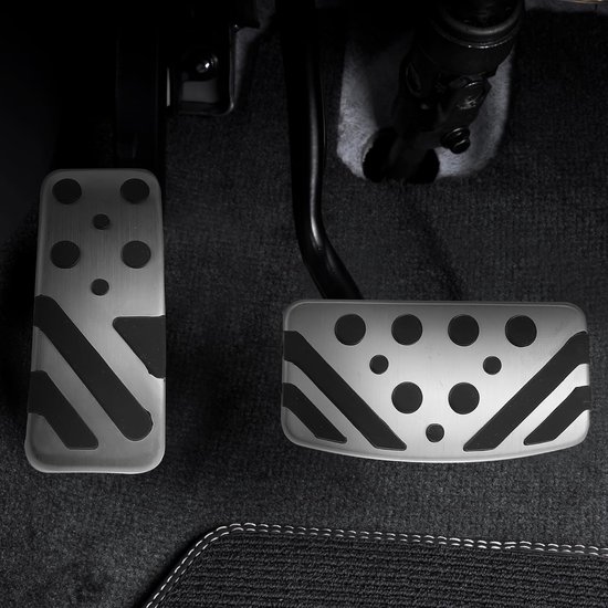 Antislip Pedaal Covers - Auto Pedaal Set - Veilig Rijden - Niet-Markerende Montage - 1 cm - Zilver — afbeelding 3